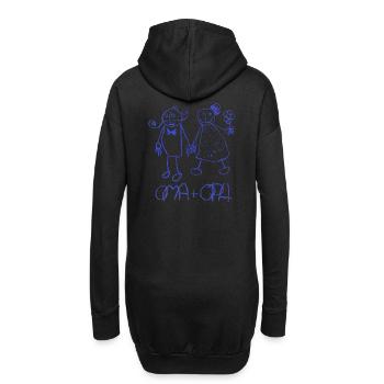 Oma und OPa - Hoodie-Kleid - Schwarz - Hinten