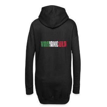 Lustige italienische Italien Vaffanculo Hand Geste - Hoodie-Kleid - Schwarz - Hinten
