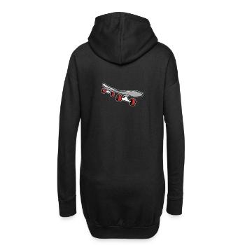 Skateboarden Skateboard - Hoodie-Kleid - Schwarz - Hinten