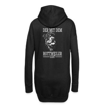 Rottweiler Rottie Papa Vater Mann Gassi Dad - Hoodie-Kleid - Schwarz - Hinten