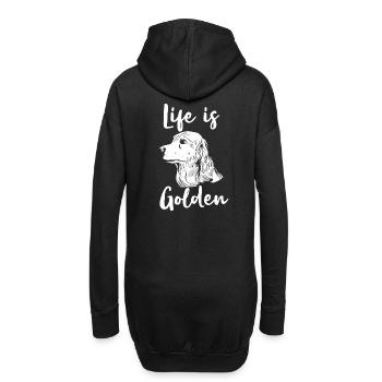 Life Is Golden Retriever Funny - Hoodie-Kleid - Schwarz - Hinten