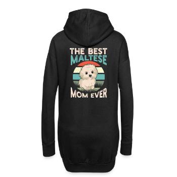 Best Maltese Mom Mama Ever Cute - Hoodie-Kleid - Schwarz - Hinten