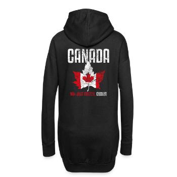 Canadian Funny Quotes Cooler Colder Vintage - Sweat-shirt à capuche long Femme - noir - Dos