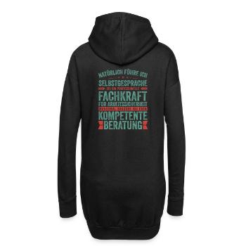 Sicherheitsfachkraft witziger Spruch für Arbeit - Hoodie-Kleid - Schwarz - Hinten