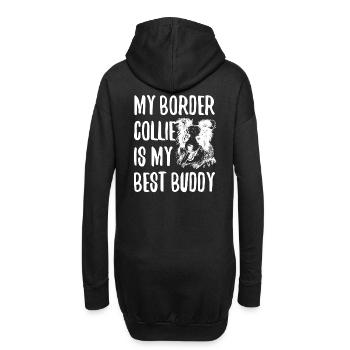 Border Collie Dad Mom Love - Hoodie-Kleid - Schwarz - Hinten