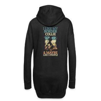 Adorable design Border Collie pour - Sweat-shirt à capuche long Femme - noir - Dos