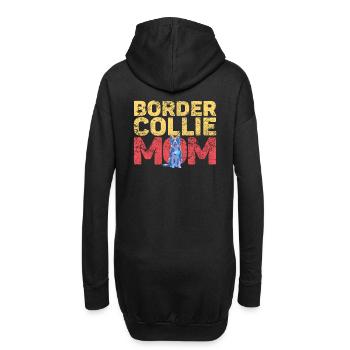 Border Collie Dad Mom Dog Lover Design - Hoodie-Kleid - Schwarz - Hinten