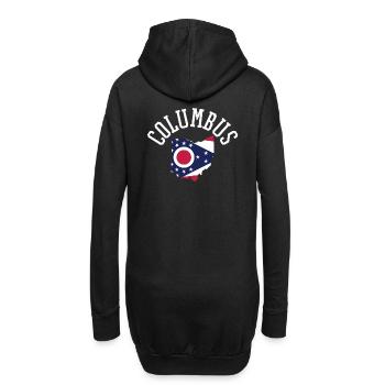 Drapeau de Columbus USA Patriotisme Fierté de la maison - Sweat-shirt à capuche long Femme - noir - Dos