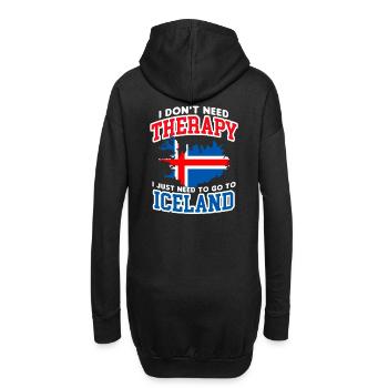 Drapeau islandais embrassant le design des aurores boréales - Sweat-shirt à capuche long Femme - noir - Dos