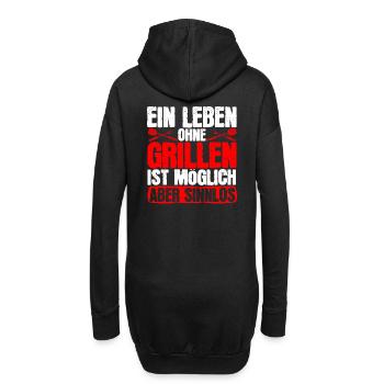 Libérez le maître du gril qui sommeille en vous avec - Sweat-shirt à capuche long Femme - noir - Dos