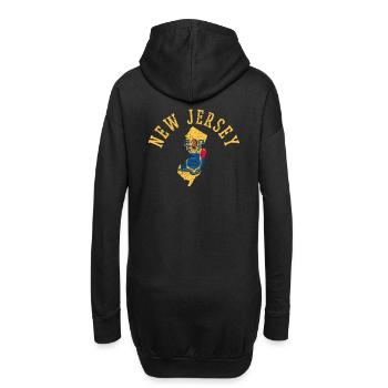 New Jersey USA Flagge Patriot Home State Design - Hoodie-Kleid - Schwarz - Hinten