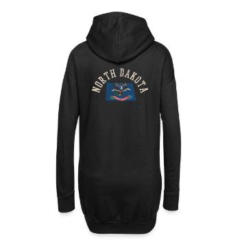 Fierté Dakota du Nord États-Unis Drapeau patriotique Design - Sweat-shirt à capuche long Femme - noir - Dos