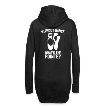 Elegante Balletttänzerin Mit Anmutigen Bewegungen - Hoodie-Kleid - Schwarz - Hinten