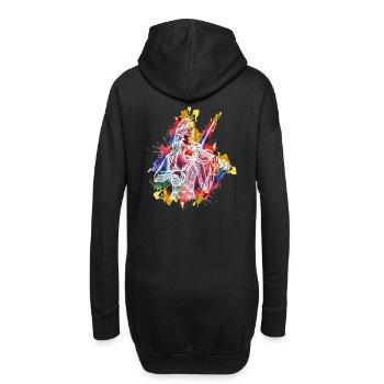 Conception de citation de violon aquarelle pour - Sweat-shirt à capuche long Femme - noir - Dos