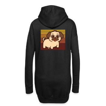 Dites bonjour à votre amour des seins avec ça - Sweat-shirt à capuche long Femme - noir - Dos