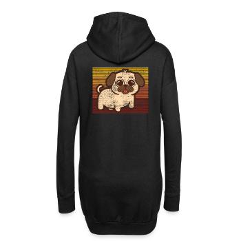 Embrassez votre amour pour les seins avec ceci - Sweat-shirt à capuche long Femme - noir - Dos