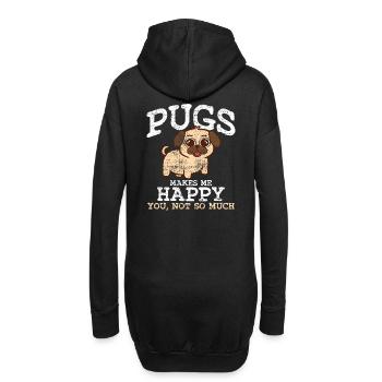 Embrassez votre amour des seins avec ce - Sweat-shirt à capuche long Femme - noir - Dos