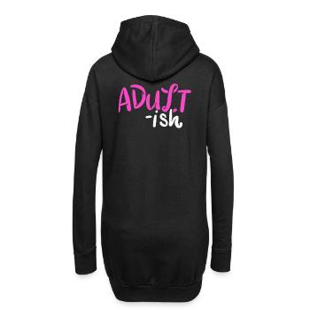 L’aventure adulte commence Citation adulte disant - Sweat-shirt à capuche long Femme - noir - Dos