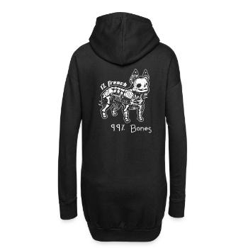 Conception d’œuvres d’art uniques pour le français - Sweat-shirt à capuche long Femme - noir - Dos