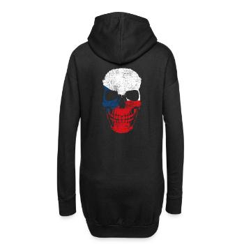 Tschechischer amerikanischer Patriotismus, - Hoodie-Kleid - Schwarz - Hinten