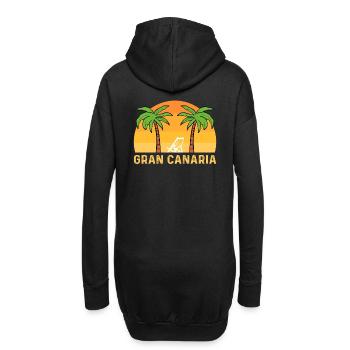 Profitez de l’ambiance de Gran Canaria - Sweat-shirt à capuche long Femme - noir - Dos