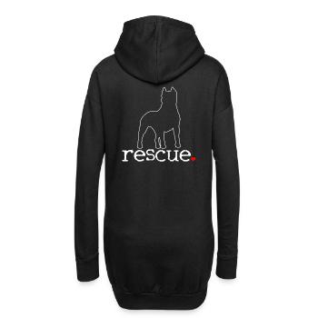 Pitbull Rescue Awareness Love Canine Support - Hoodie-Kleid - Schwarz - Hinten