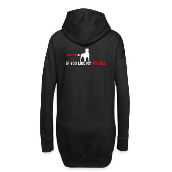 Exprimez votre amour pour les pitbulls avec - Sweat-shirt à capuche long Femme - noir - Dos