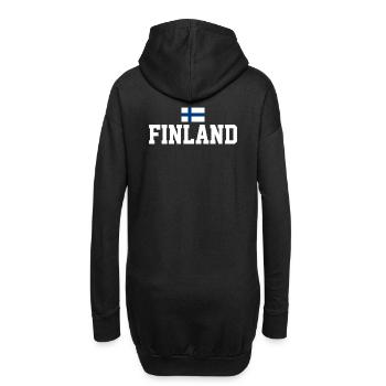 Découvrez le design du drapeau scandinave - Sweat-shirt à capuche long Femme - noir - Dos