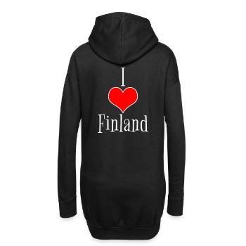 Entdecken Sie die Essenz Finnlands mit unserem - Hoodie-Kleid - Schwarz - Hinten