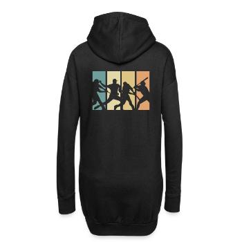 Baseball-Retro-Evolution-Design für - Hoodie-Kleid - Schwarz - Hinten