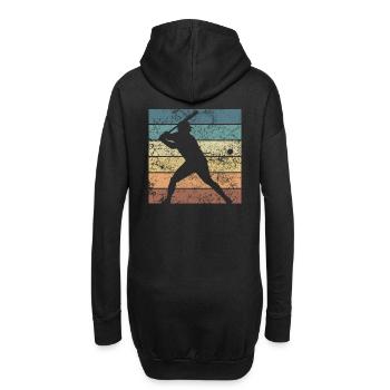 Coole Baseball Retro Evolution Lustige Sport - Hoodie-Kleid - Schwarz - Hinten