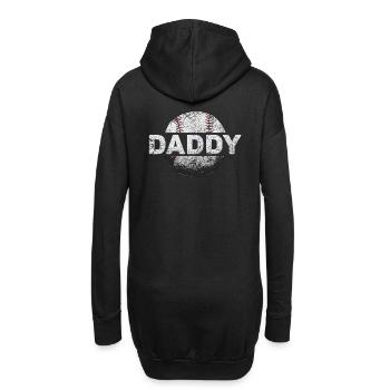 Cooler Baseball-Vater, lustiger - Hoodie-Kleid - Schwarz - Hinten