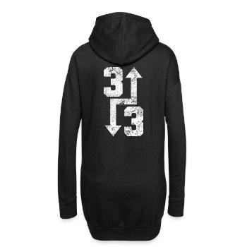 Fun Baseball Trois Lanceurs Receveurs Home Run - Sweat-shirt à capuche long Femme - noir - Dos