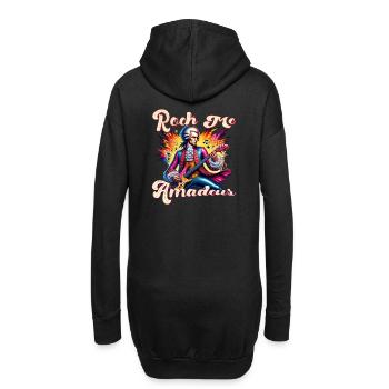 Rock Me Amadeus: Klassischer - Hoodie-Kleid - Schwarz - Hinten
