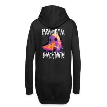 Paranormal Snacktivity - Mignon fantôme mangeant de la pizza - Sweat-shirt à capuche long Femme - noir - Dos