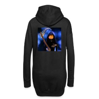 Der Sensenmann zu Halloween - Hoodie-Kleid - Schwarz - Hinten