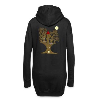 Fantasy Arbre arbre arbre enfants Contes de fées - Sweat-shirt à capuche long Femme - noir - Dos