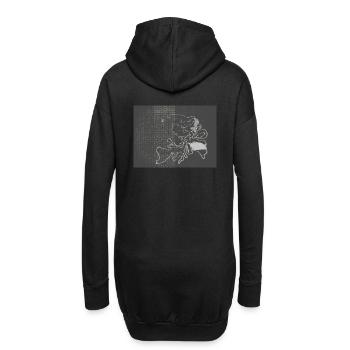 Teemay (Begriffsklärung - Hoodie-Kleid - Schwarz - Hinten