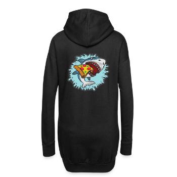 Shark Love Pizza Enthusiast Design artistique - Sweat-shirt à capuche long Femme - noir - Dos
