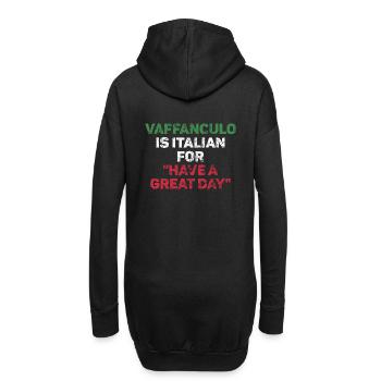Vaffanculo ist italienisch für Haben Sie einen - Hoodie-Kleid - Schwarz - Hinten