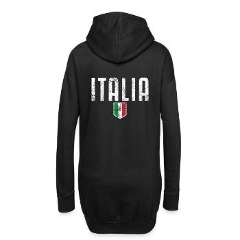 Italia Italien Flagge Zeichen Liebe Rom - Hoodie-Kleid - Schwarz - Hinten