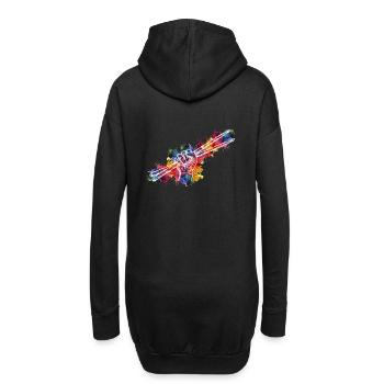 Erhöhen Sie Ihren Rhythmus mit vom Drum Corps - Hoodie-Kleid - Schwarz - Hinten
