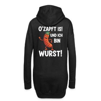 Coole Wurst - Hoodie-Kleid - Schwarz - Hinten