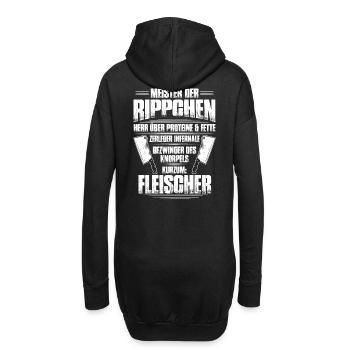 Fleisch Metzger Schlachter Fleischerei Geschenk - Hoodie-Kleid - Schwarz - Hinten