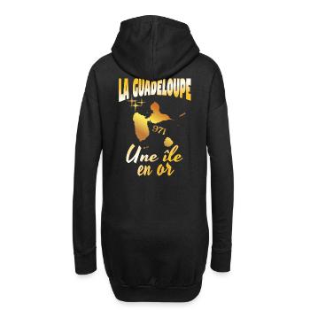 La Guadeloupe une ile en or - Sweat-shirt à capuche long Femme - noir - Dos