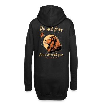 Löwe Schmetterling Bibelvers Christlich - Hoodie-Kleid - Schwarz - Hinten