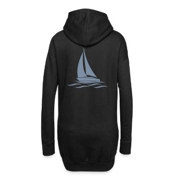 Sail away - Hoodie-Kleid - Schwarz - Hinten