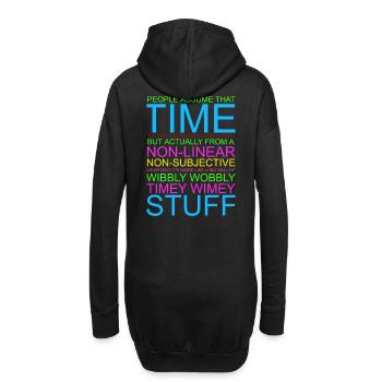 Timey Wimey Wibbly Wobbly - Hoodie-Kleid - Schwarz - Hinten