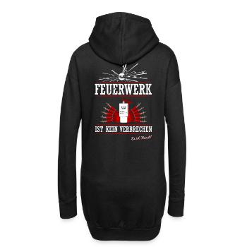 Feuerwerk ist kein Verbrechen Pyro - Hoodie-Kleid - Schwarz - Hinten