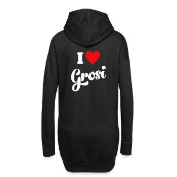 Ich liebe Grosi Oma Schweiz Schweizerdeutsch Omi - Hoodie-Kleid - Schwarz - Hinten